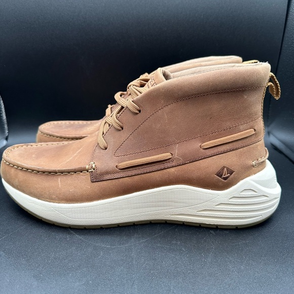 Sperry Mens 11 Rebel A/O Chukka STS23011 Brown Leather Moc Toe Boots EUR 44.5 - Picture 1 of 7
